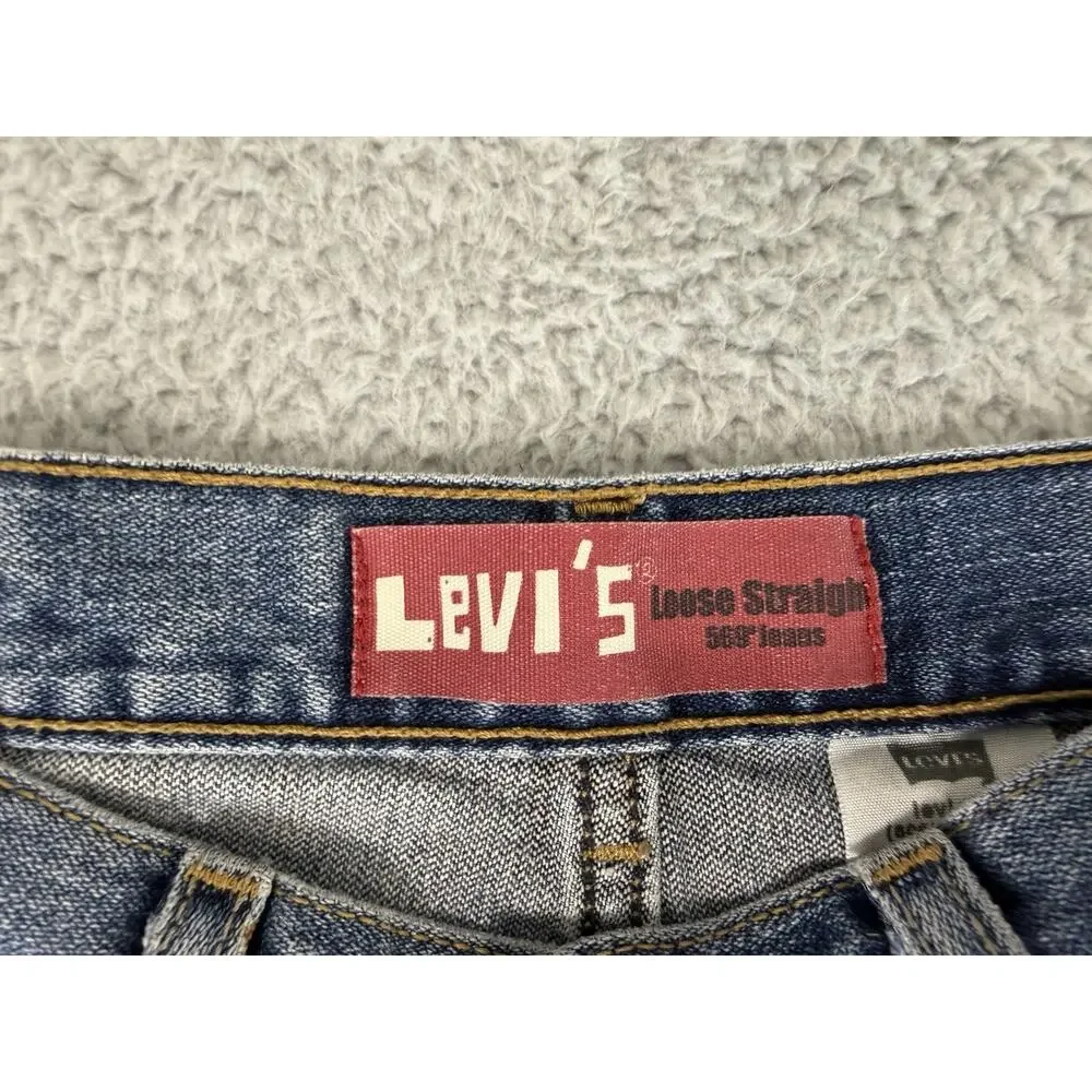 Levi Strauss 569 Blue Jeans Loose Straight Sz 29x27 Red Tag Label LOOSE STRAIGHT